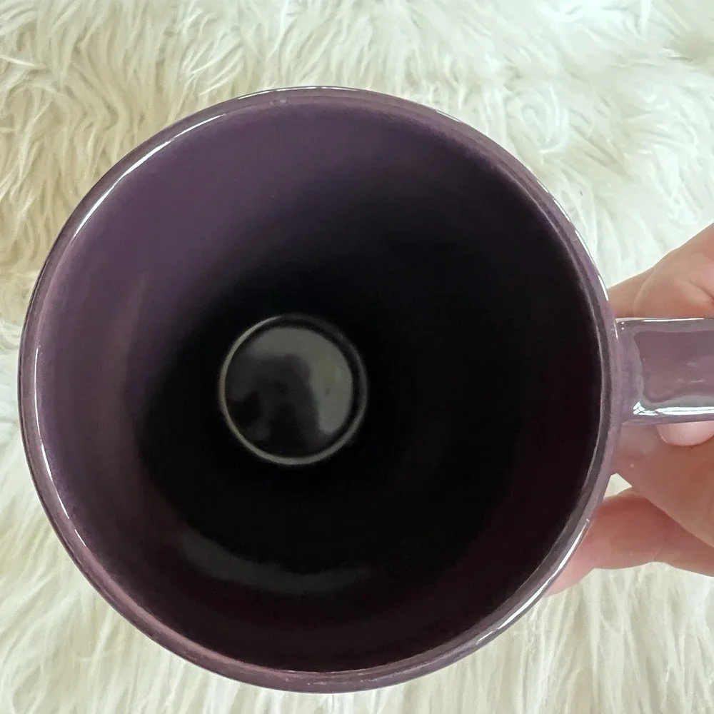 Ikea of Sweden FÄRGRIK Eggplant Purple Stoneware #19894 Mugs Set of 4
